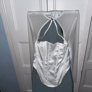 Pearl white corset
